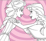 Elsa and Anna Frozen Coloring