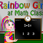 Rainbow Girl at Math Class