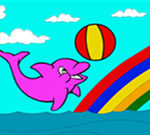 CUTE DOLPHIN COLORING